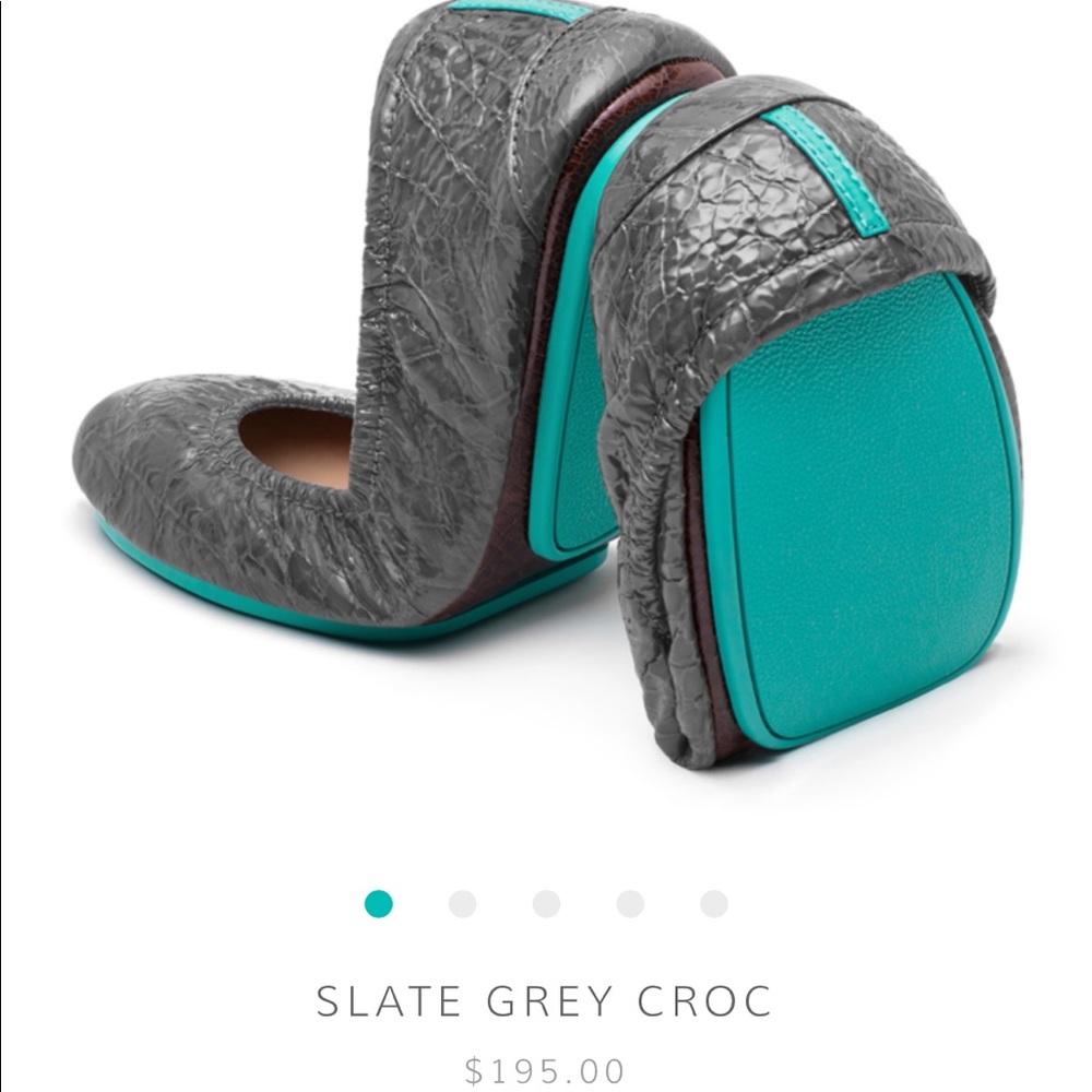 Tieks size 7. Slate gray croc